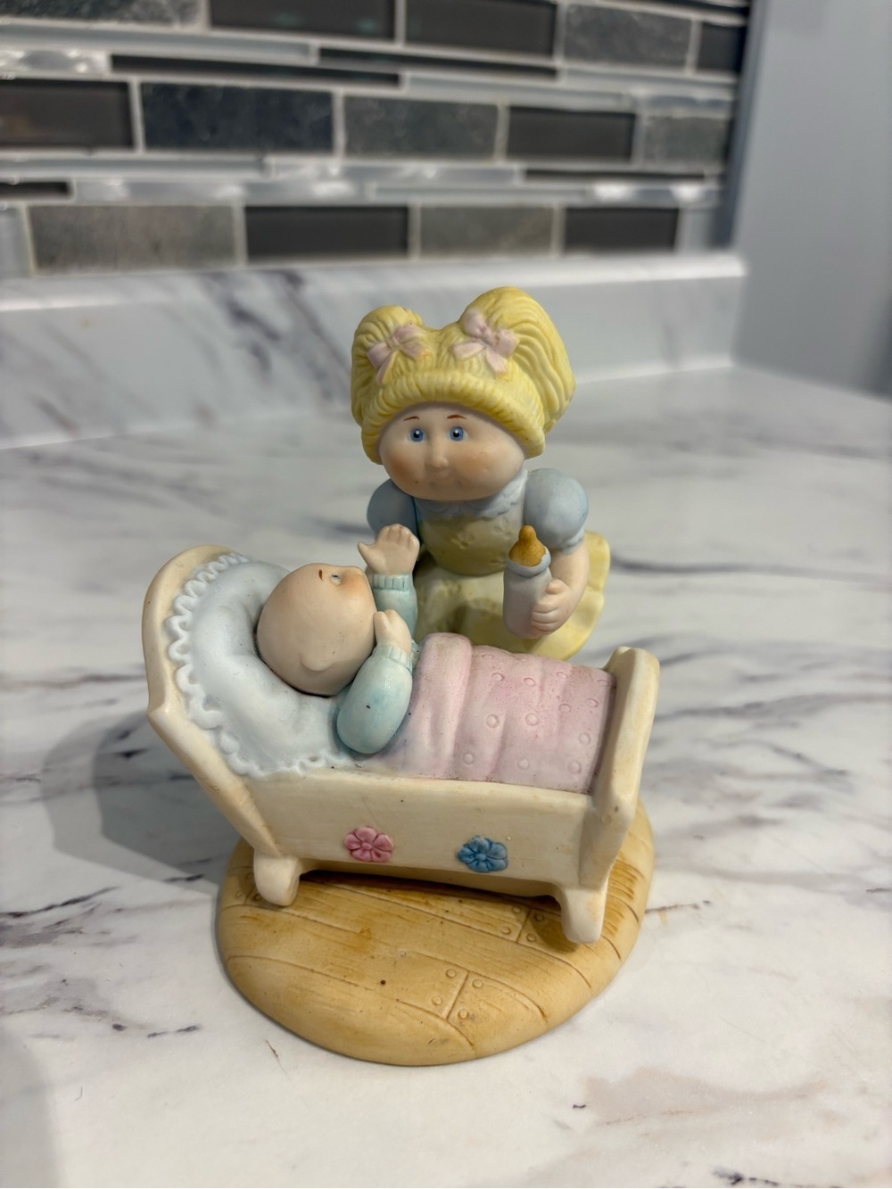 Vintage Cabbage Patch Figurine Mommy & Baby Xavier Robert’s 1984
